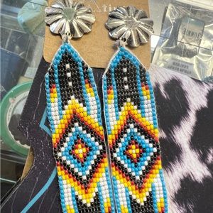 Beautiful Native American inspired beaded earrings